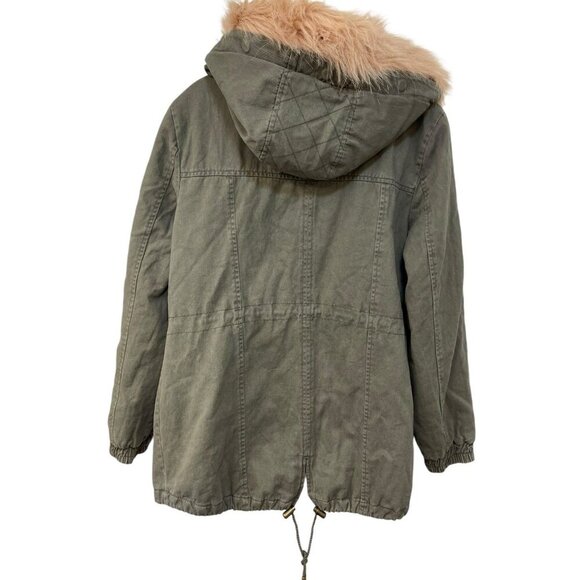 Ashley by 26 International Cargo Utility Jacket Faux Fur Hoodie Women’s Size M - Picture 6 of 10